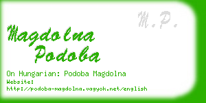 magdolna podoba business card